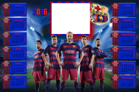 fotomontaje futbol club barcelona calendario 2016