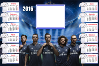 montaje de fotos calendario real madrid 2016